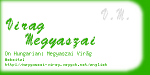 virag megyaszai business card